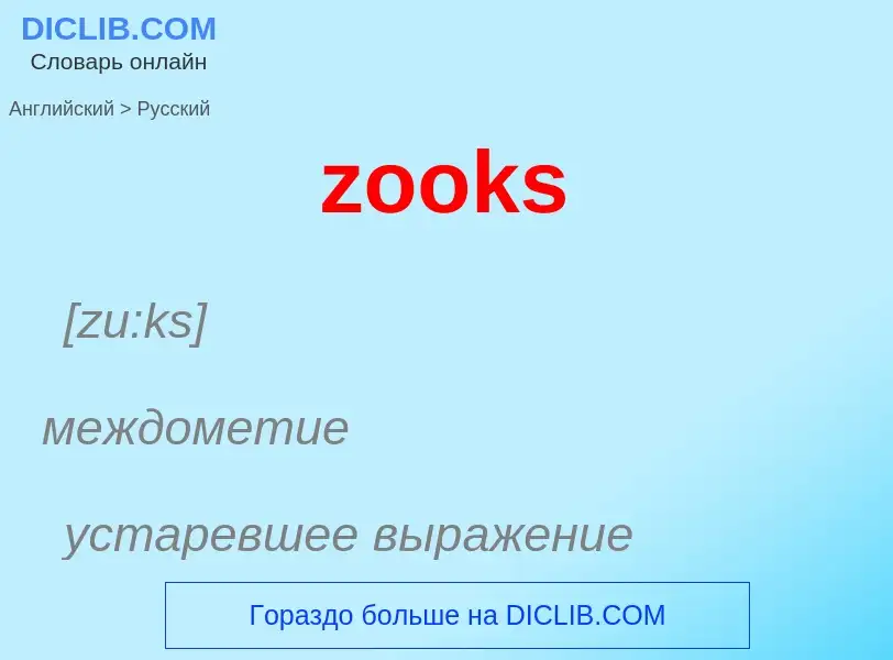 Como se diz zooks em Russo? Tradução de &#39zooks&#39 em Russo