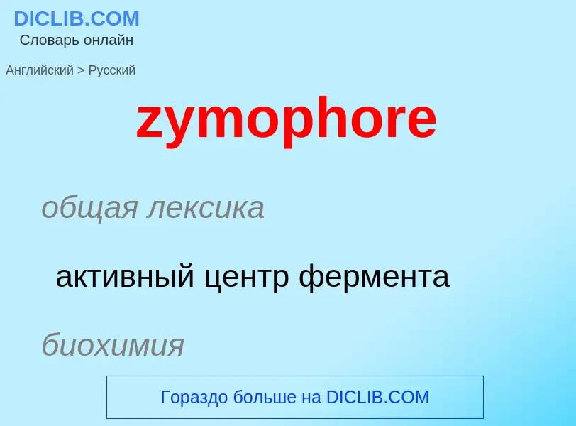 Como se diz zymophore em Russo? Tradução de &#39zymophore&#39 em Russo