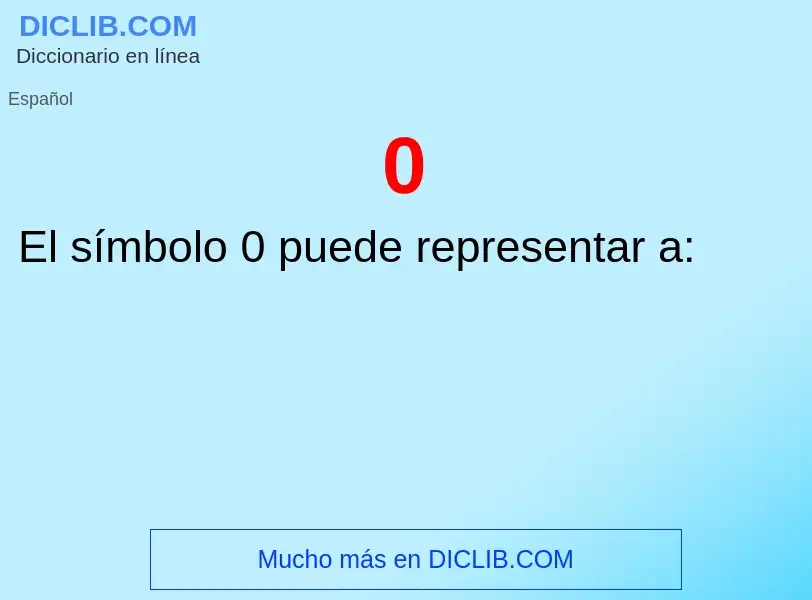 O que é 0 - definição, significado, conceito