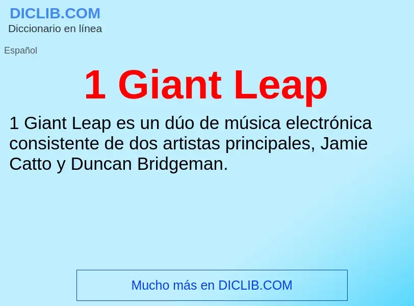 O que é 1 Giant Leap - definição, significado, conceito