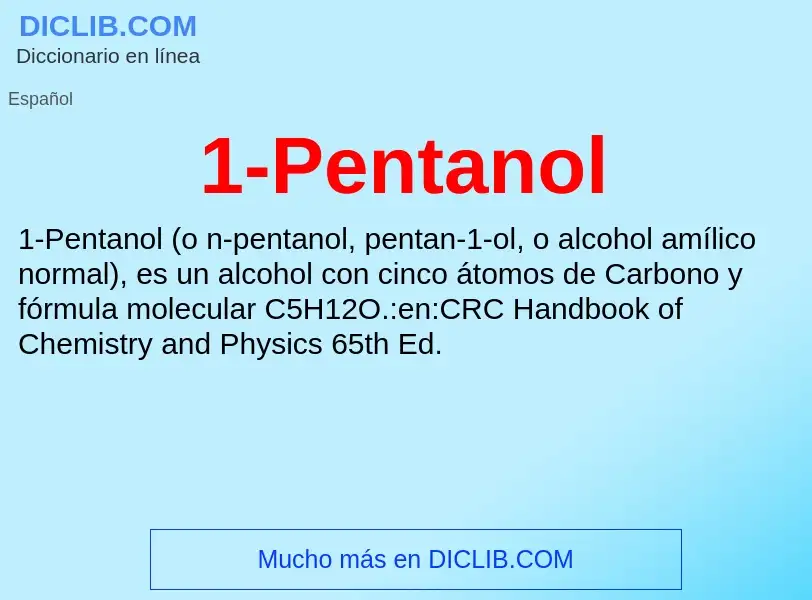 O que é 1-Pentanol - definição, significado, conceito