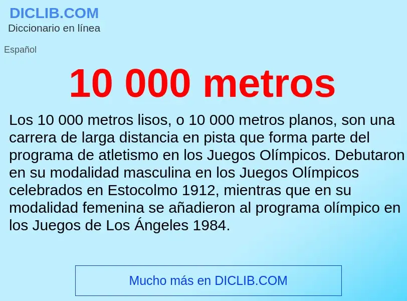 O que é 10 000 metros - definição, significado, conceito