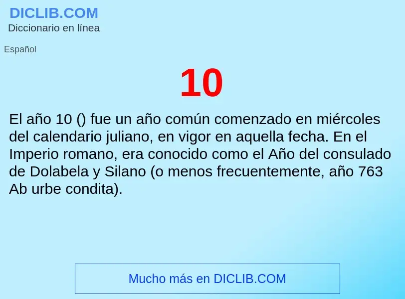 ¿Qué es 10? - significado y definición