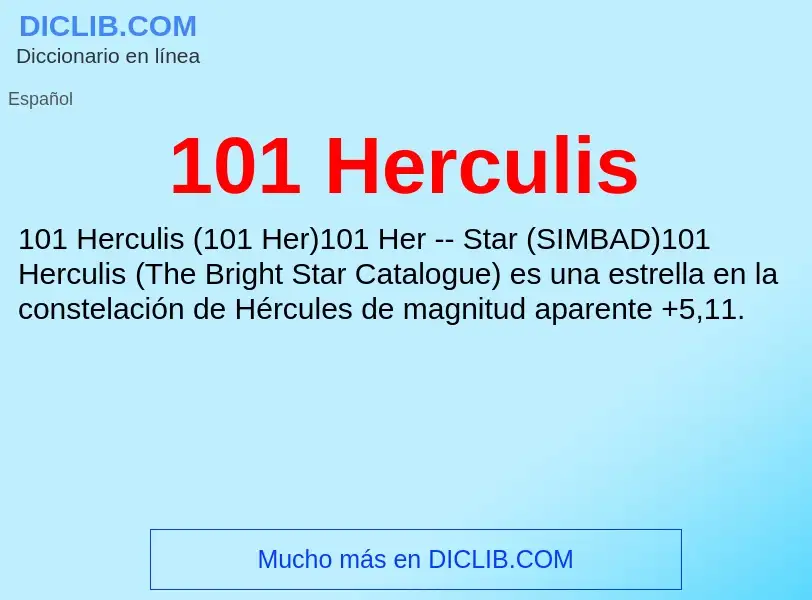 Wat is 101 Herculis - definition