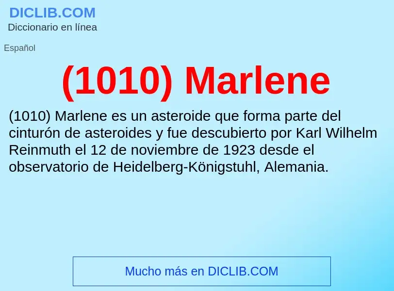 O que é (1010) Marlene - definição, significado, conceito