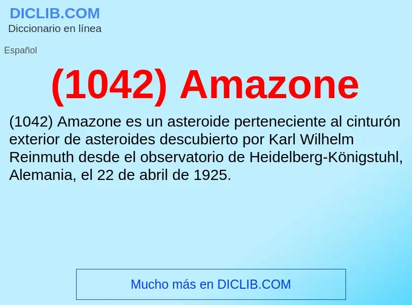 Τι είναι (1042) Amazone - ορισμός