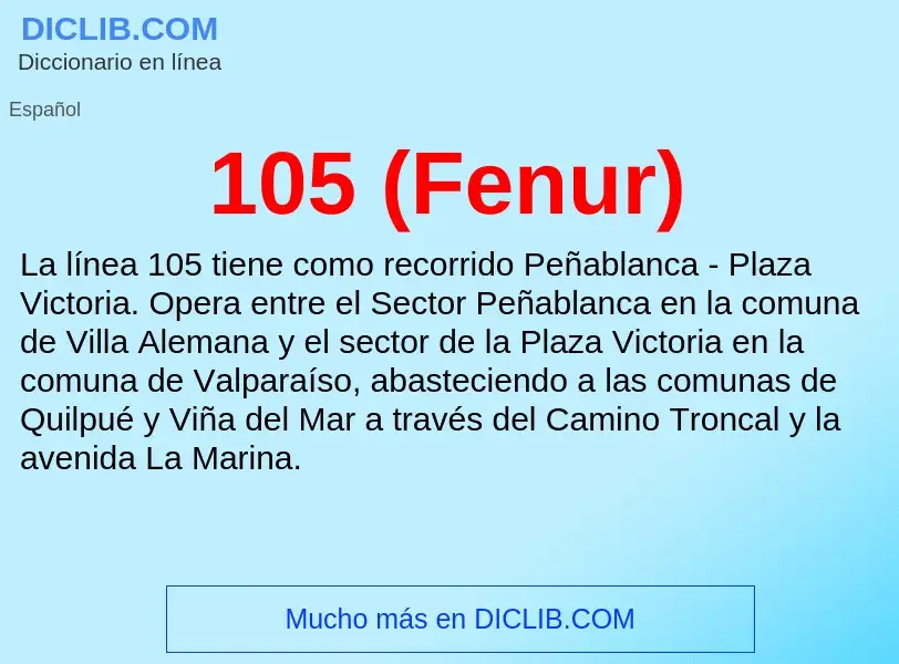 Wat is 105 (Fenur) - definition