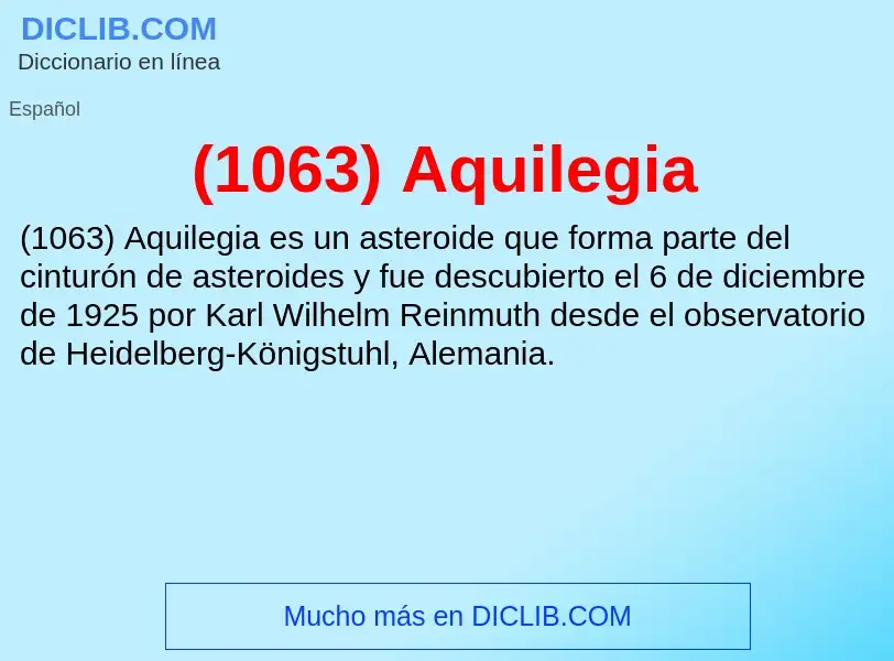 O que é (1063) Aquilegia - definição, significado, conceito