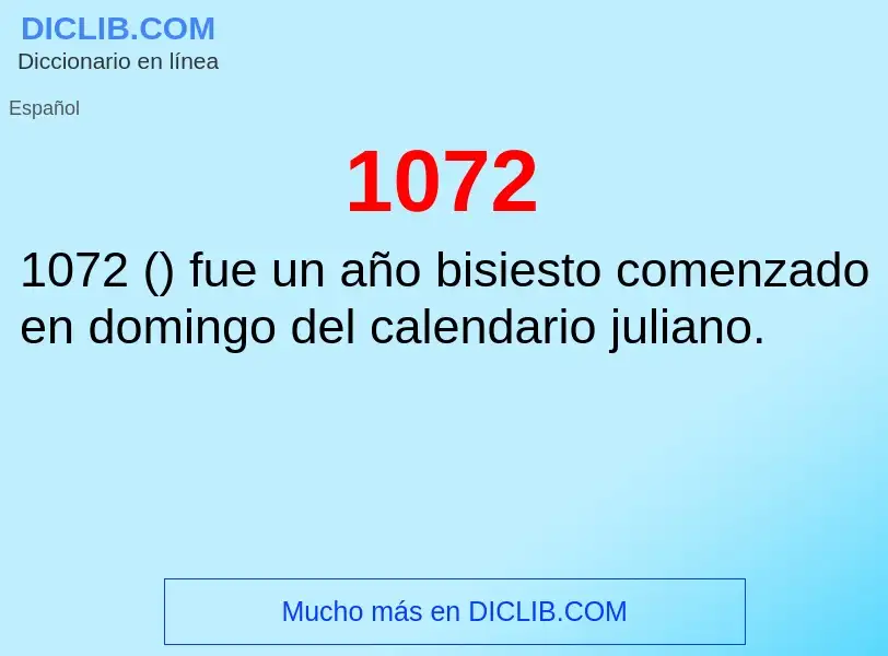 ¿Qué es 1072? - significado y definición