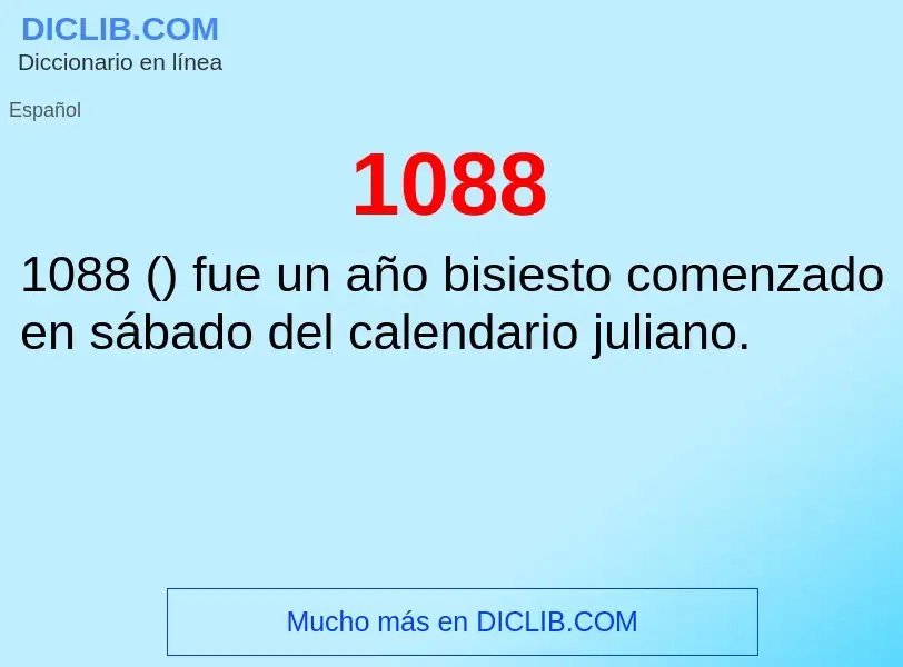 ¿Qué es 1088? - significado y definición