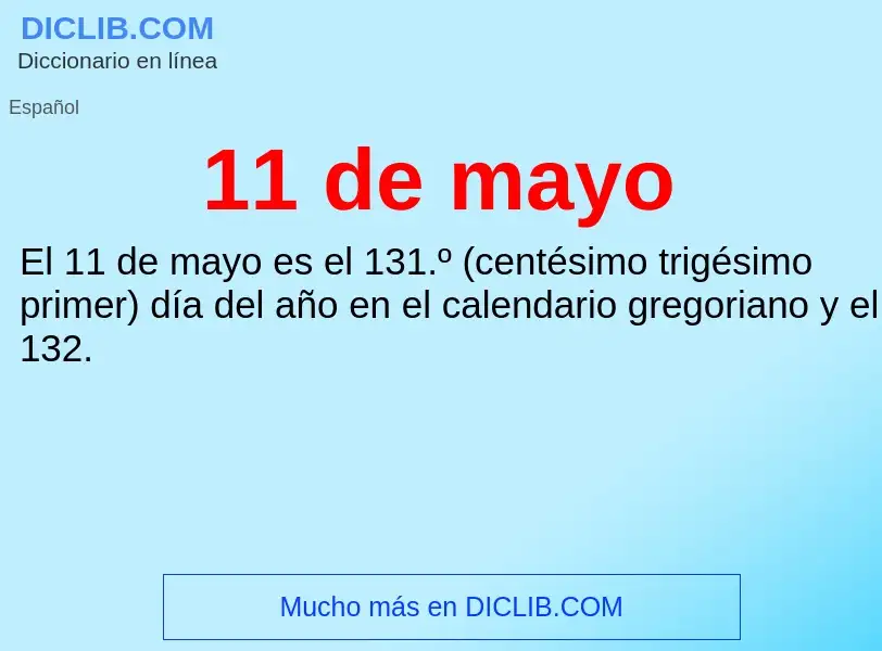 What is 11 de mayo - definition