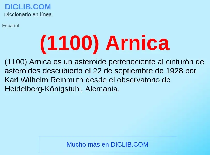 What is (1100) Arnica - meaning and definition