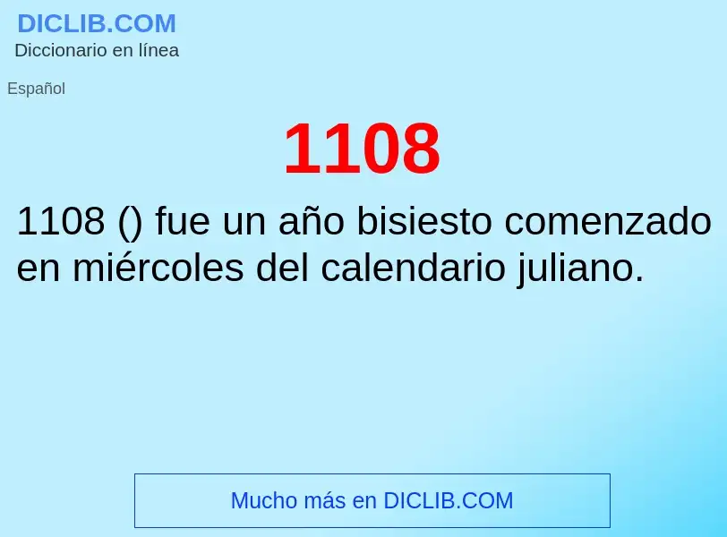 ¿Qué es 1108? - significado y definición