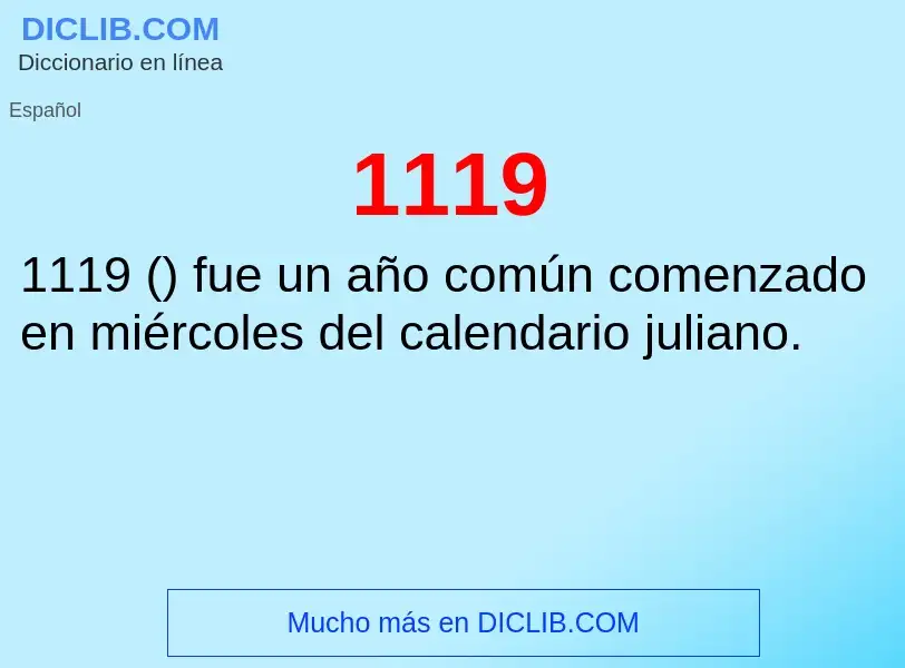 ¿Qué es 1119? - significado y definición