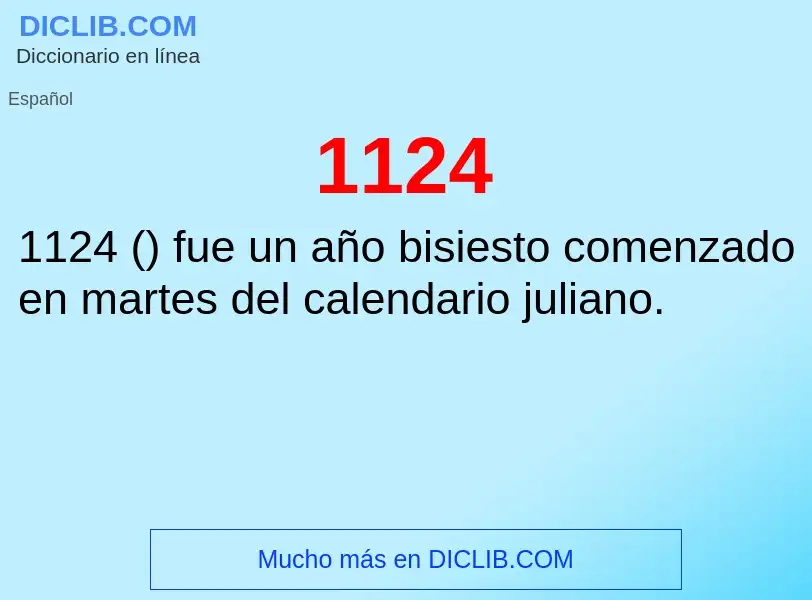 ¿Qué es 1124? - significado y definición