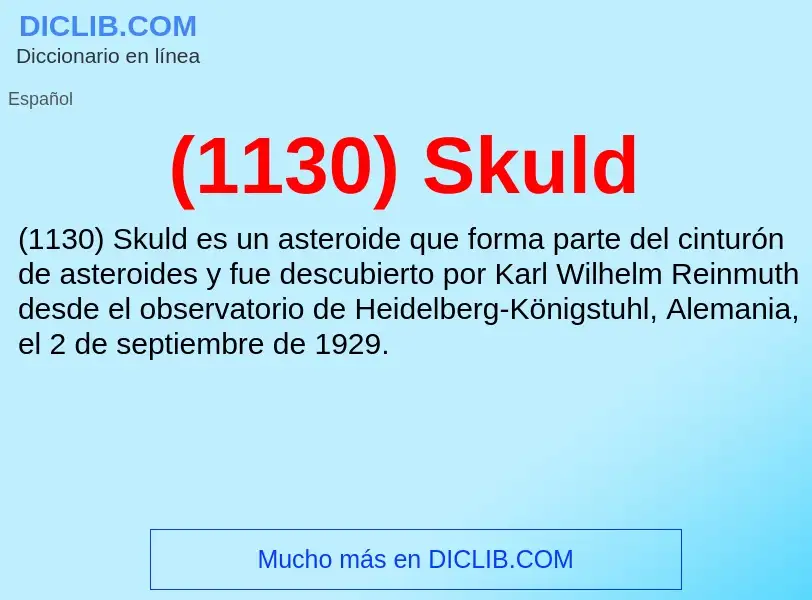 Was ist (1130) Skuld - Definition