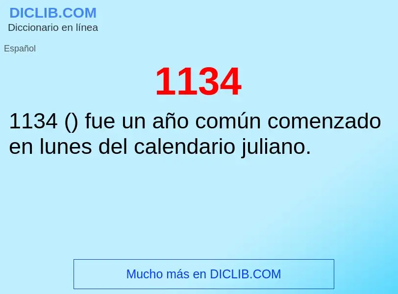 ¿Qué es 1134? - significado y definición