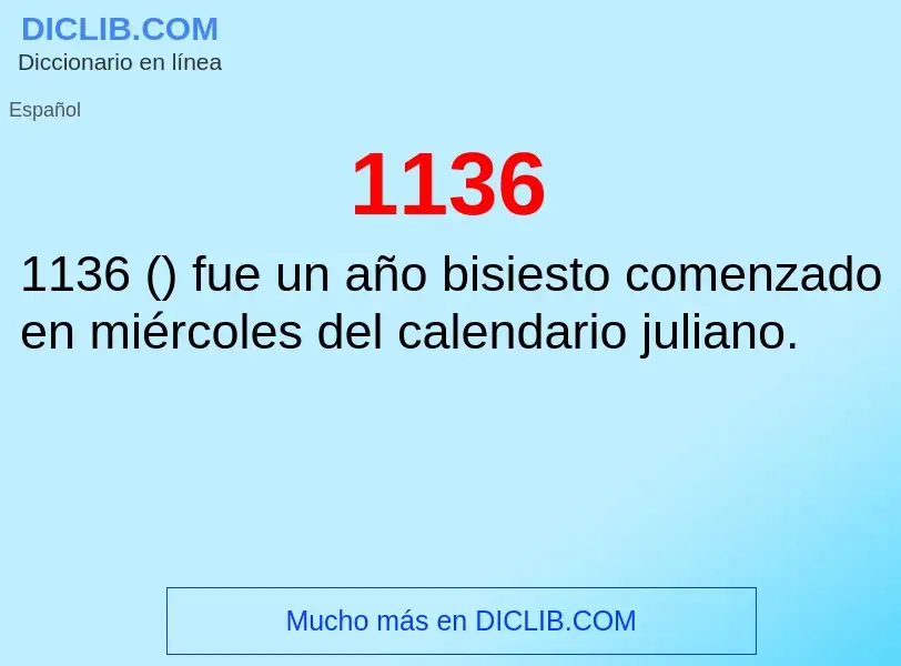 ¿Qué es 1136? - significado y definición