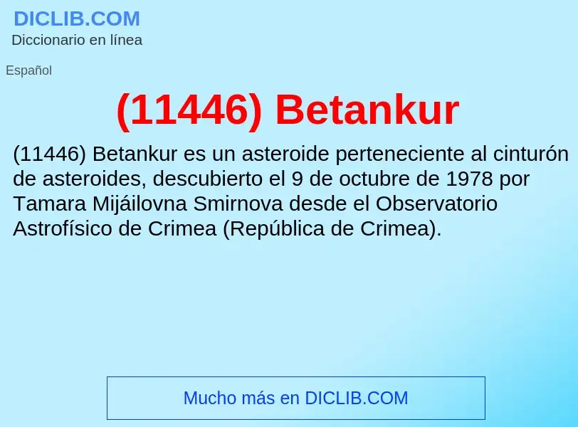 Was ist (11446) Betankur - Definition