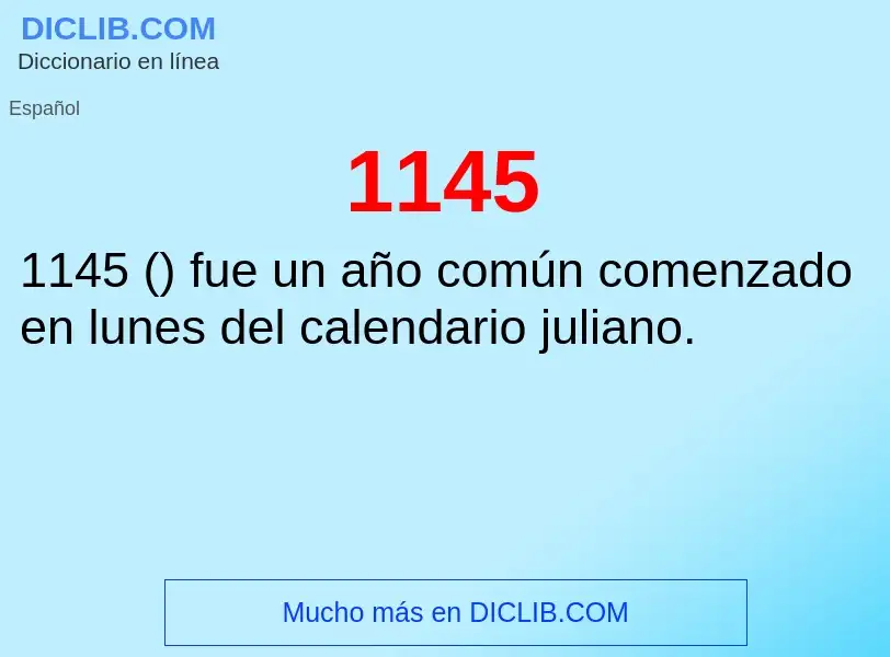 ¿Qué es 1145? - significado y definición