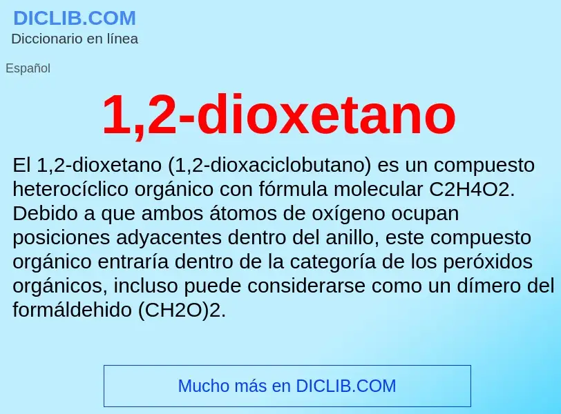 O que é 1,2-dioxetano - definição, significado, conceito