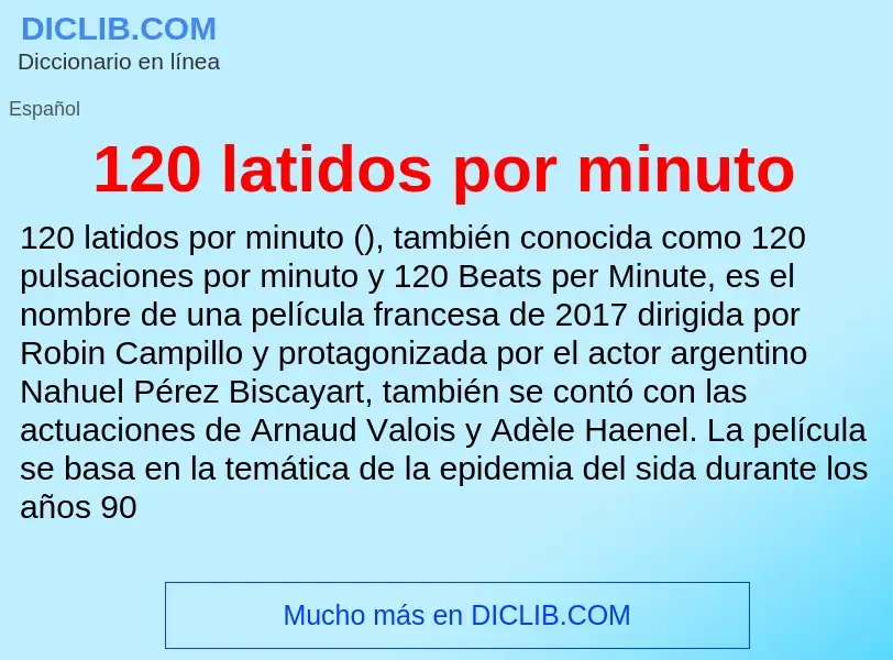 ¿Qué es 120 latidos por minuto? - significado y definición