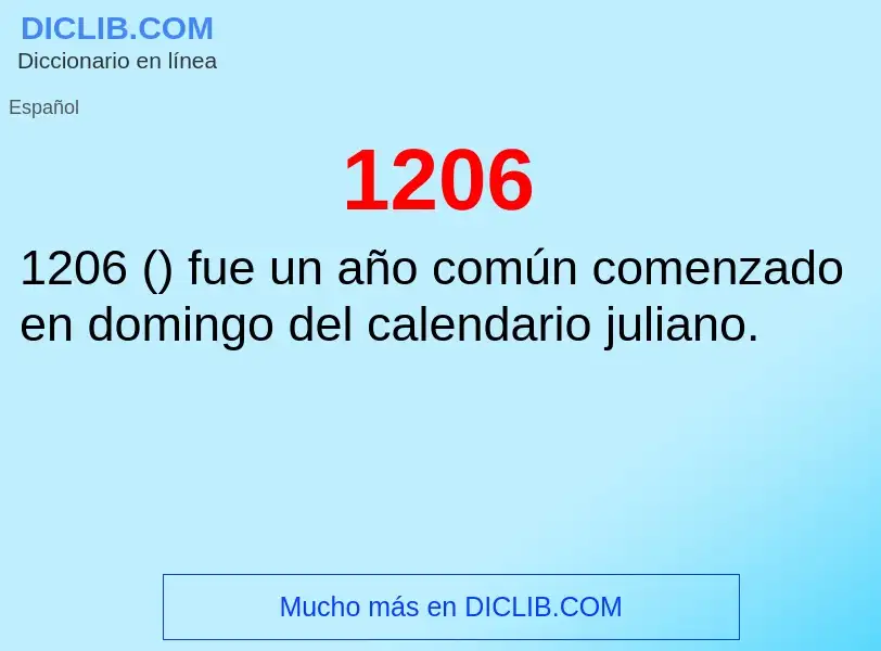 ¿Qué es 1206? - significado y definición