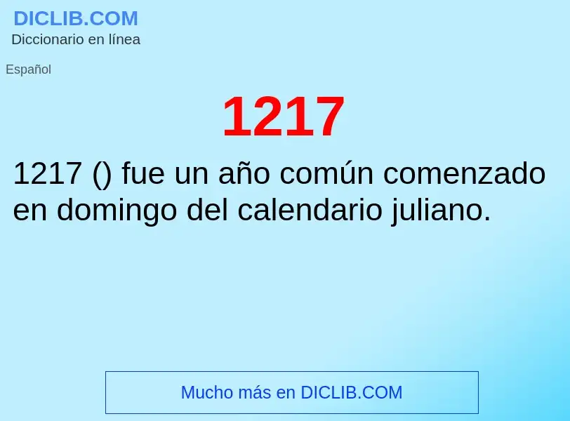 ¿Qué es 1217? - significado y definición