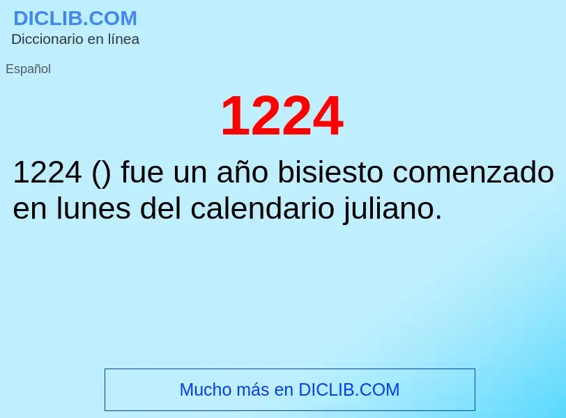 ¿Qué es 1224? - significado y definición