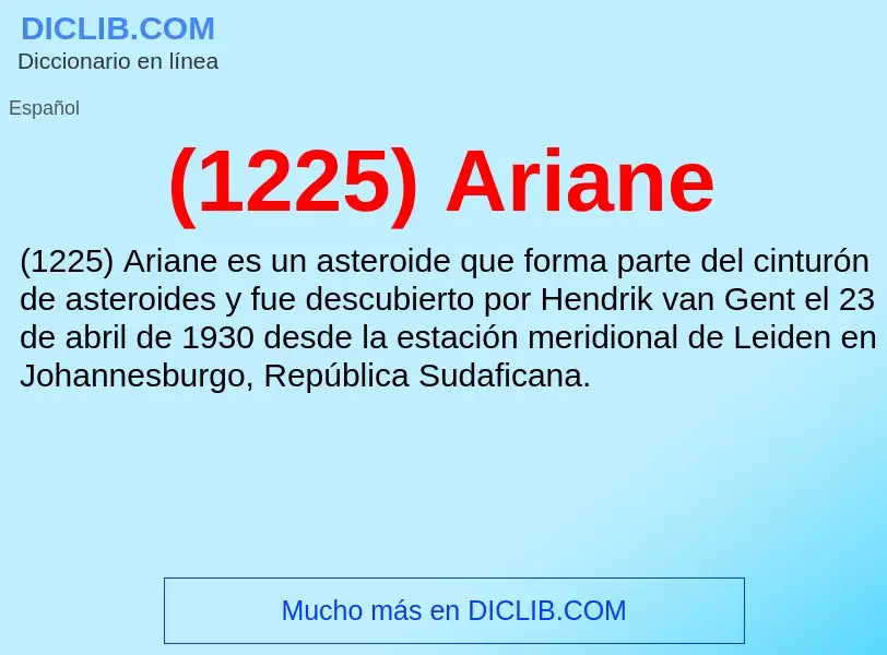 Τι είναι (1225) Ariane - ορισμός