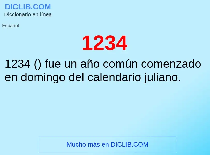 ¿Qué es 1234? - significado y definición