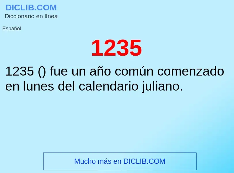 ¿Qué es 1235? - significado y definición