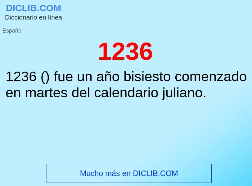 ¿Qué es 1236? - significado y definición