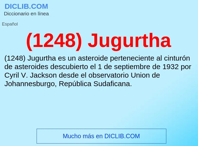 O que é (1248) Jugurtha - definição, significado, conceito