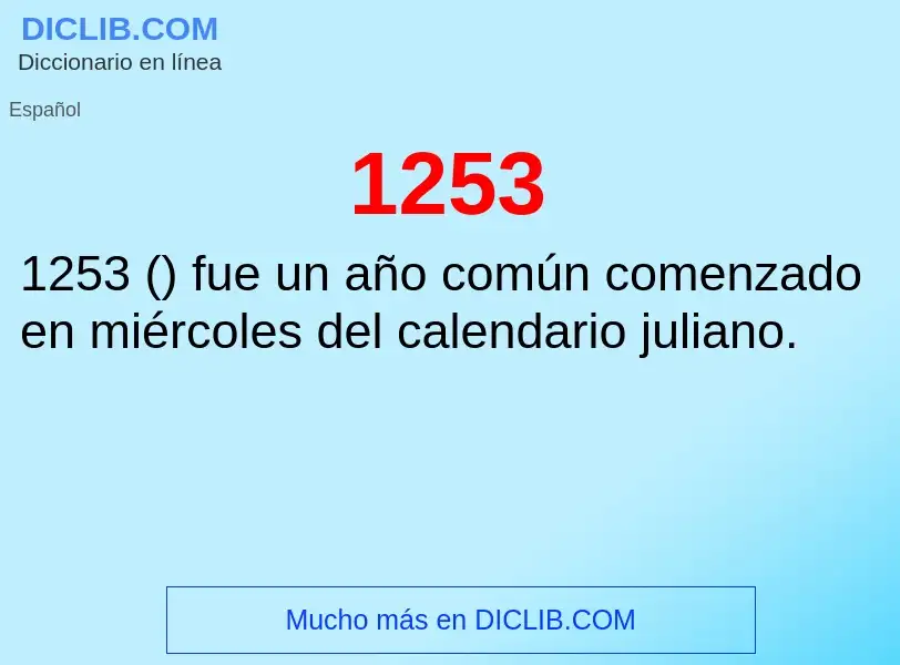 ¿Qué es 1253? - significado y definición