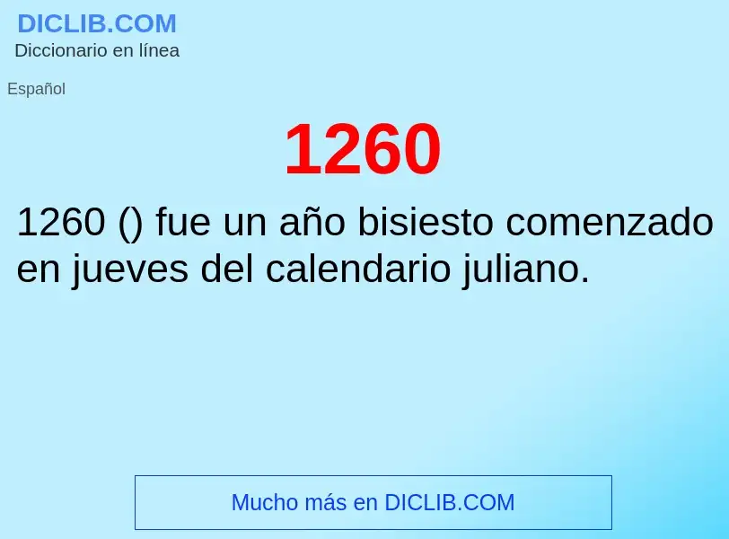 ¿Qué es 1260? - significado y definición