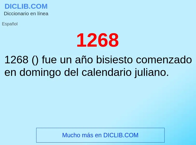 ¿Qué es 1268? - significado y definición