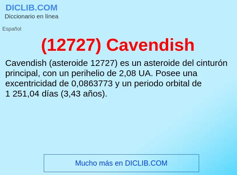 Was ist (12727) Cavendish - Definition