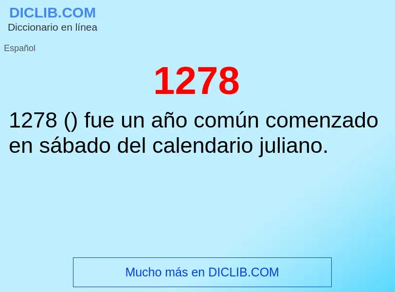 ¿Qué es 1278? - significado y definición