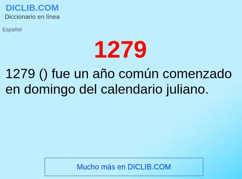 ¿Qué es 1279? - significado y definición