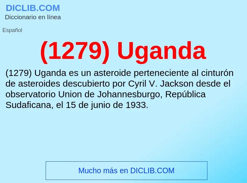 Che cos'è (1279) Uganda - definizione