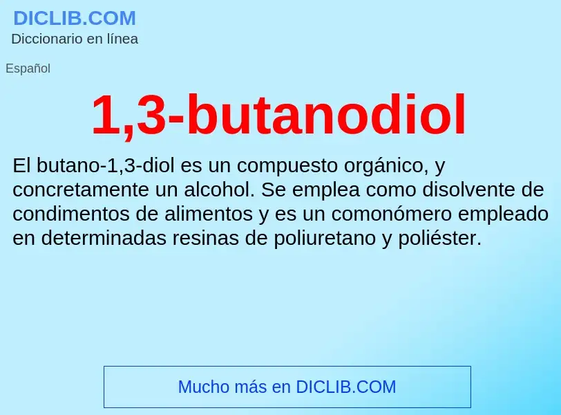 ¿Qué es 1,3-butanodiol? - significado y definición