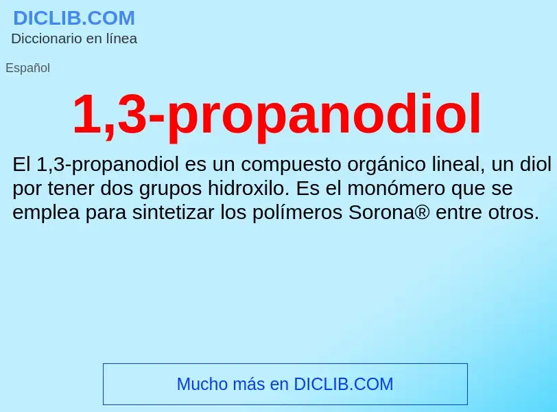 O que é 1,3-propanodiol - definição, significado, conceito