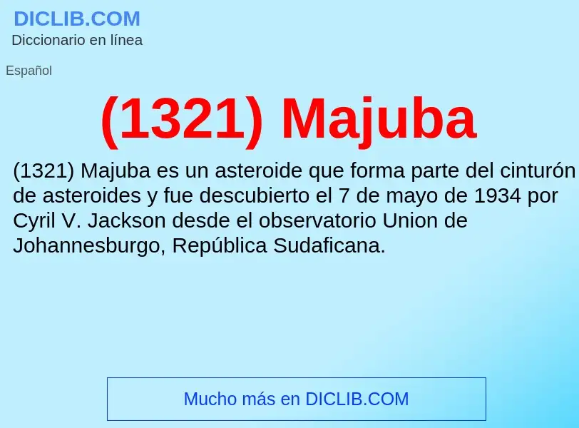 What is (1321) Majuba - meaning and definition