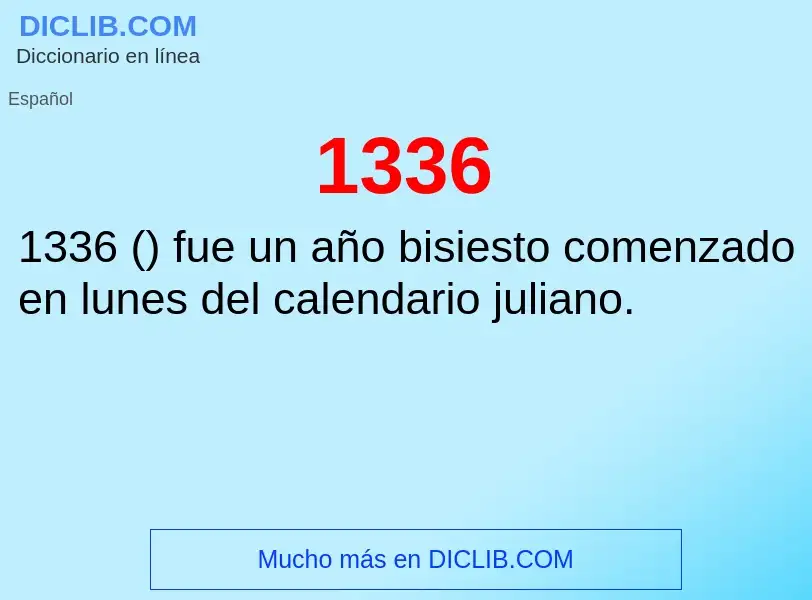 ¿Qué es 1336? - significado y definición