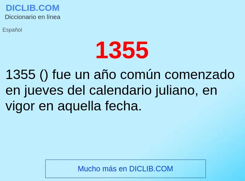 ¿Qué es 1355? - significado y definición