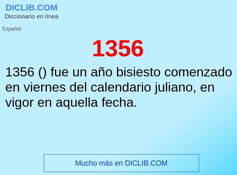 ¿Qué es 1356? - significado y definición