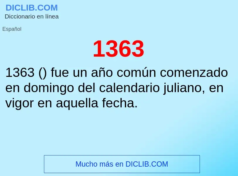 ¿Qué es 1363? - significado y definición