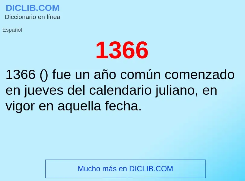 ¿Qué es 1366? - significado y definición