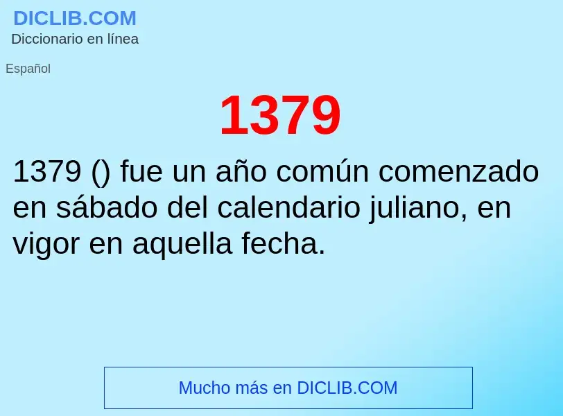 ¿Qué es 1379? - significado y definición